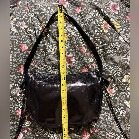 Hobo sling purse. Black leather. Studded tassels. Barely used, no visible wear. - Picture 5 of 7